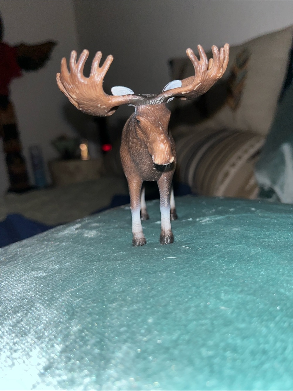 Brown Moose Figurine - Rustic Woodland Accent